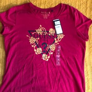 NWT GUESS Flower Stencil Tee Sz XL